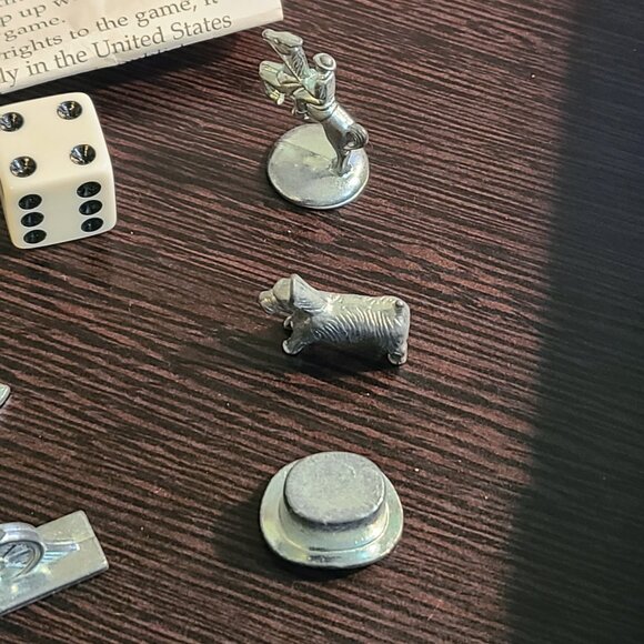 1999 Monopoly Game Lot of 9 Replacement Token Pieces Two Dice & Instruction Book - Picture 6 of 8